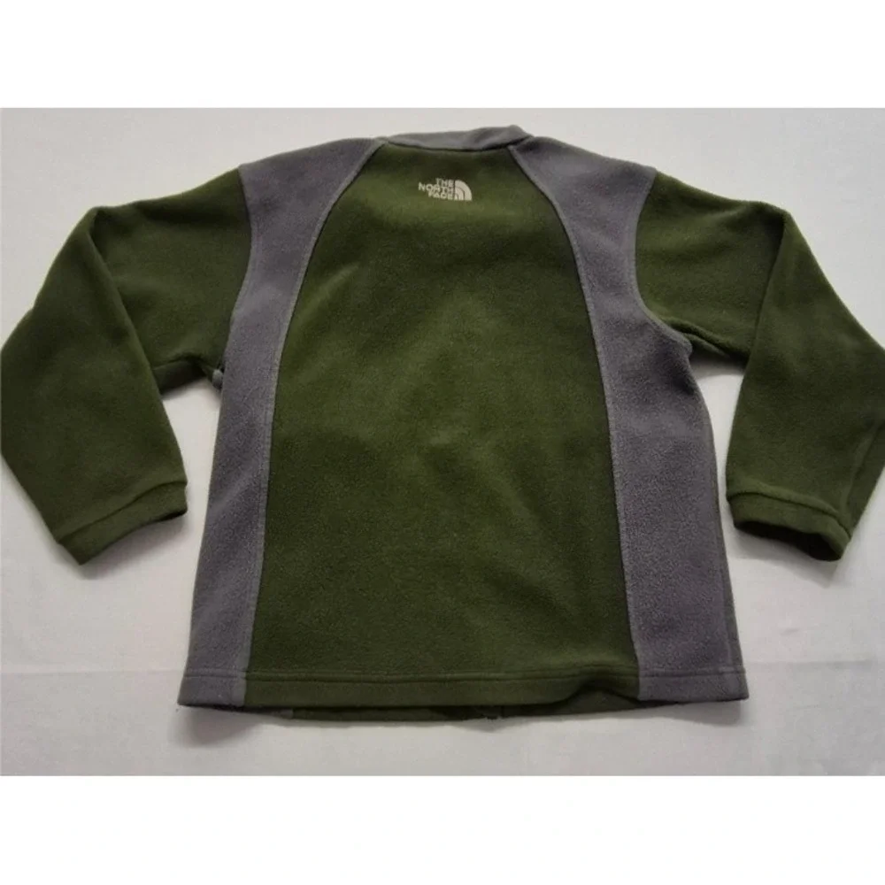 North Face Khumbu men's‎ green/gray fleece full zip jacket sz. SM